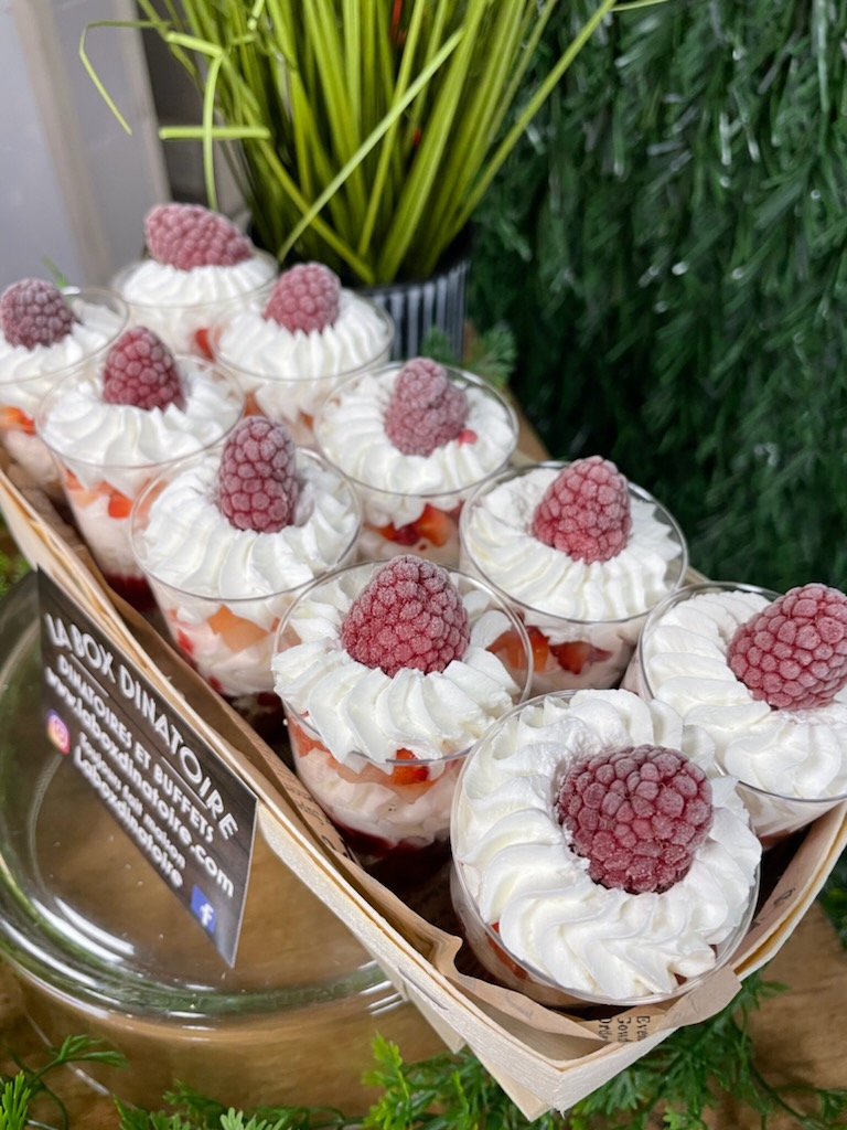 10 verrines framboise 