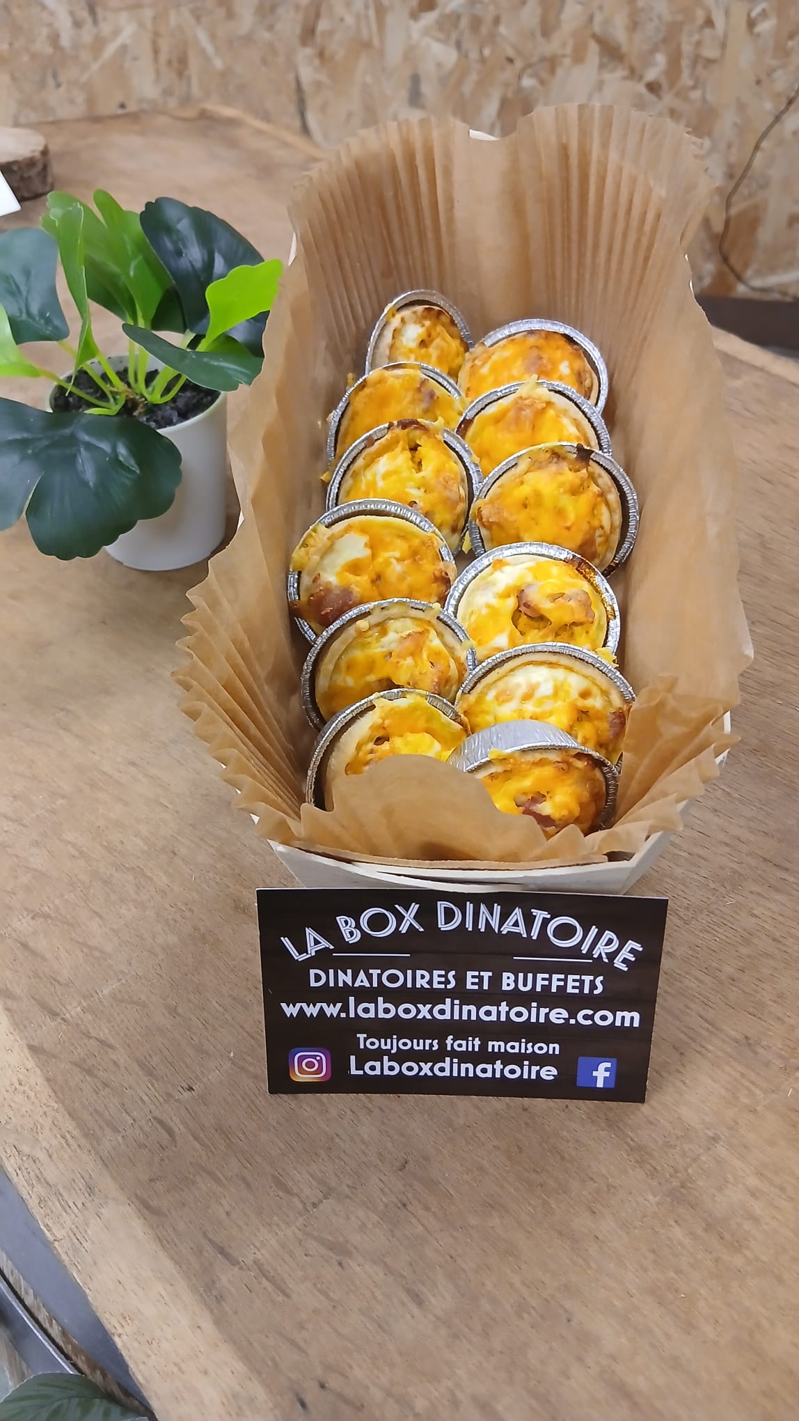 12 mini Tartelettes Chèvre Basilic